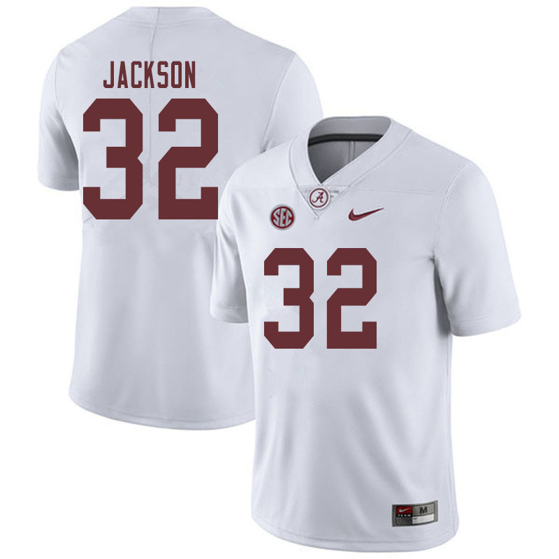 Men #32 Jalen Jackson Alabama Crimson Tide College Football Jerseys Sale-White